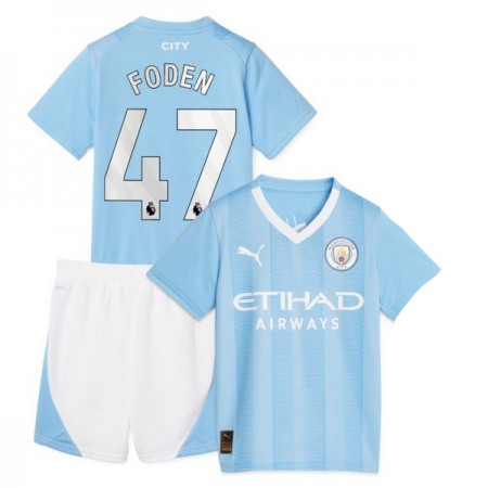Manchester City 2023-24 Foden 47 Thuistenue  - Kids